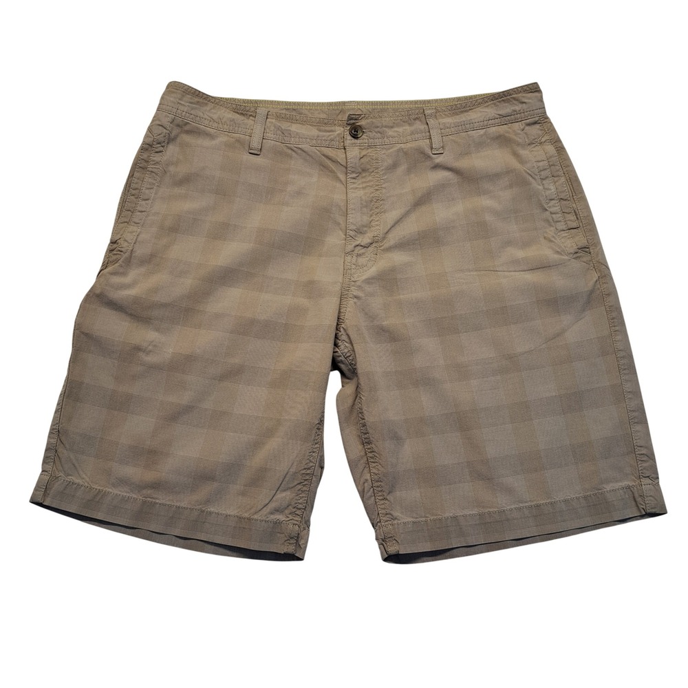 The North Face‎ Shorts Mens 38 Khaki Tan Good Plaid Hiking Outdoor Cargo Utility